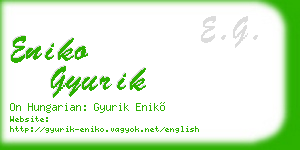 eniko gyurik business card