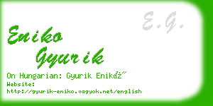 eniko gyurik business card